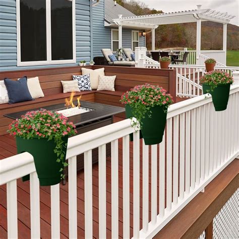 ALMI Plastic Railing Planter & Reviews | Wayfair | Railing planters, Patio deck designs, Deck design