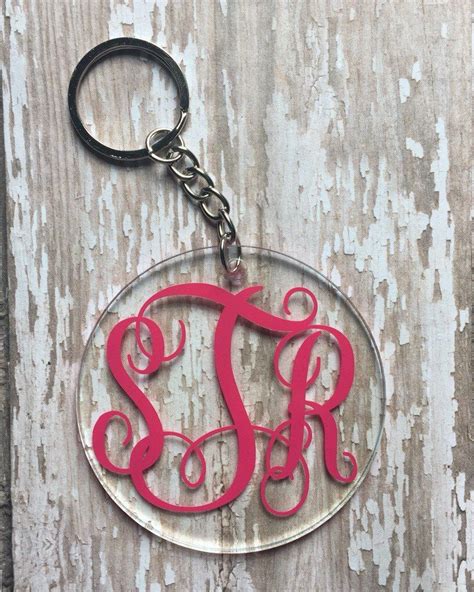 Monogram Key Chain | Etsy | Monogram keychain, Keychain, Unique items ...