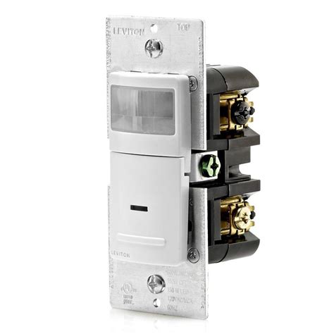 Leviton Decora Motion Sensor In-Wall Switch, Auto-On, 5 A, Single Pole or 3-Way, White-IPS06-1LW ...