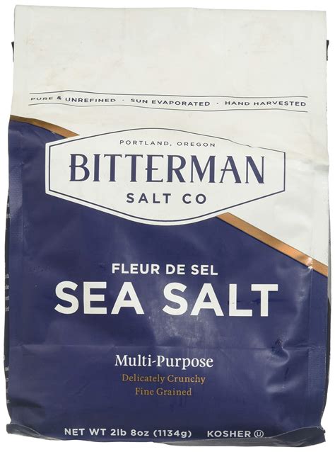 Buy Bitterman's Fleur de Sel - Sea Salt - 2.5lb Bag - All Natural, Unrefined, Sun Evaporated ...