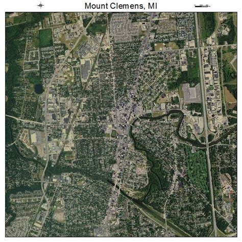 Aerial Photography Map of Mount Clemens, MI Michigan