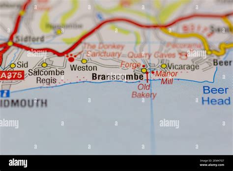 Map of branscombe hi-res stock photography and images - Alamy