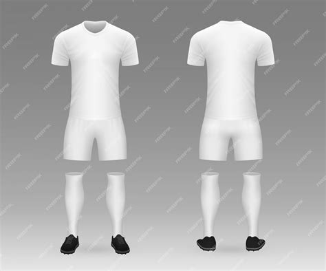 Premium Vector | 3d realistic template blank soccer kit