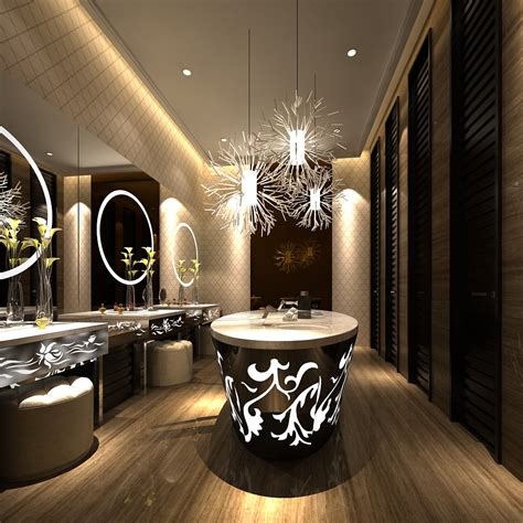 Modern Luxury Public Restroom Interior Wit... 3D Model .max - CGTrader.com