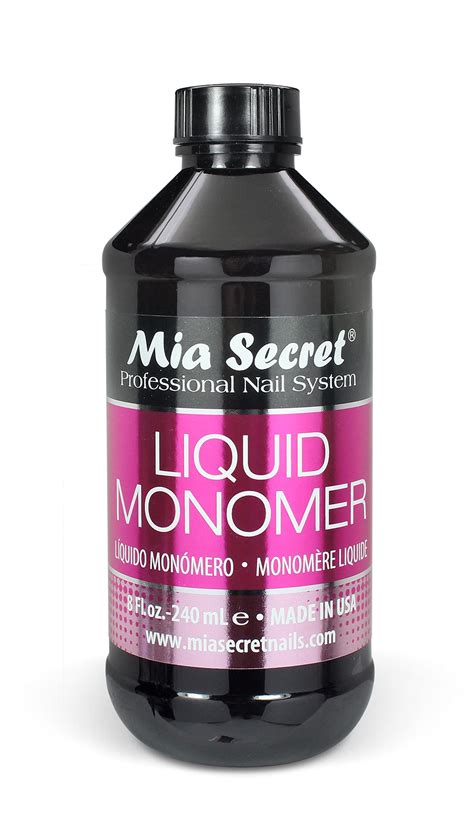 8 oz Mia Secret Liquid Monomer - Professional Acrylic Nail Liquid for ...