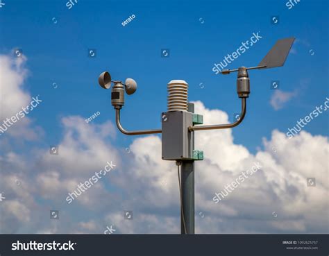 Meteorological System Station Anemometer Wind Vane Stock Photo ...