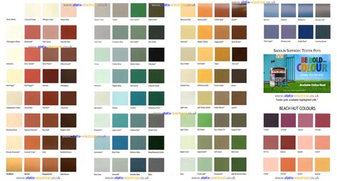 Sadolin Paint Colour Chart