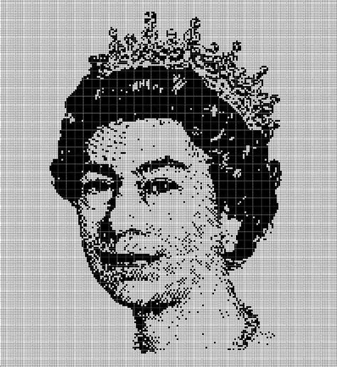 Queen portrait silhouette cross stitch pattern in pdf | Cross stitch, Cross stitch patterns, Stitch