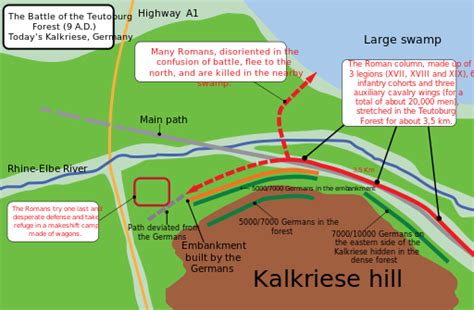 Battle of Teutoburg Forest Map (Illustration) - World History Encyclopedia