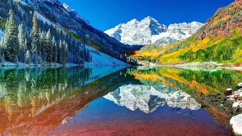 Mountain Aspen Forest Colorado Autumn Landscape Wallpapers - Wallpaper Cave