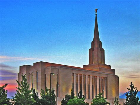 Oquirrh Mountain Temple Photograph by VaLon Frandsen | Fine Art America