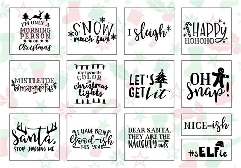 Funny Christmas Phrases SVG Cut File Bundle By Caluya Design ...