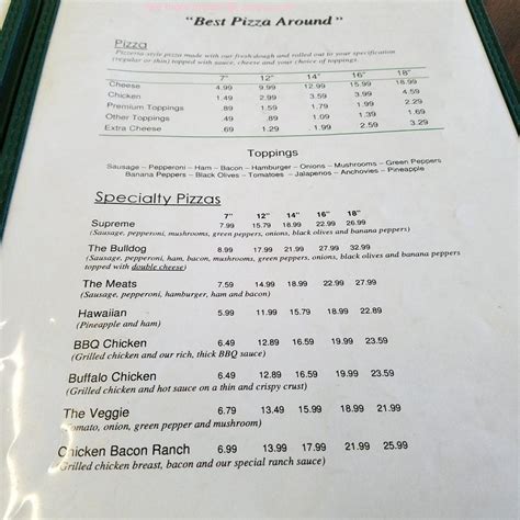 Online Menu of Dawg House Pizza Restaurant, Monrovia, Indiana, 46157 - Zmenu