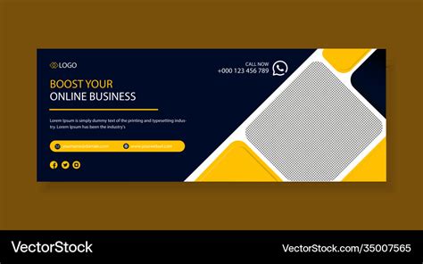 Corporate facebook cover design template Vector Image