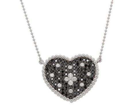 Black Diamond Heart Necklace — Hildgund