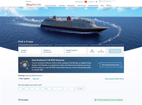 Disney Cruise Line's Fall 2023 Sailings - A Look at Opening Day Prices ...