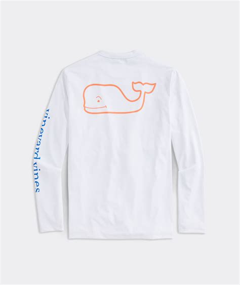 Shop Whale Logo Long-Sleeve Harbor Performance Tee at vineyard vines