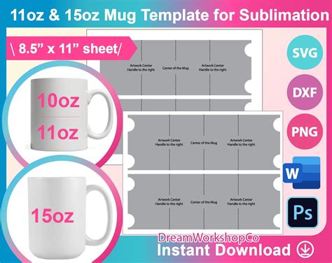 11Oz Mug Template Size - Printable Word Searches