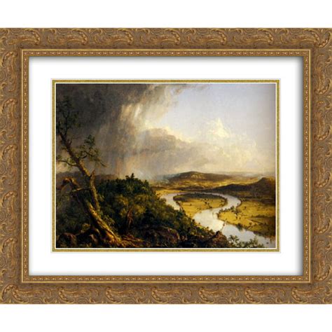 Thomas Cole 2x Matted 24x20 Gold Ornate Framed Art Print 'The Oxbow (the Connecticut River near ...