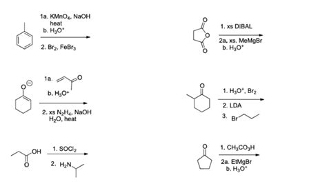 Solved 1a. KMnO4, NaOH heat 1. xs DIBAL b. Hао" 2a. xs, | Chegg.com