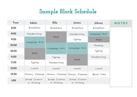 Sample Homeschool Schedules - The Good and the Beautiful