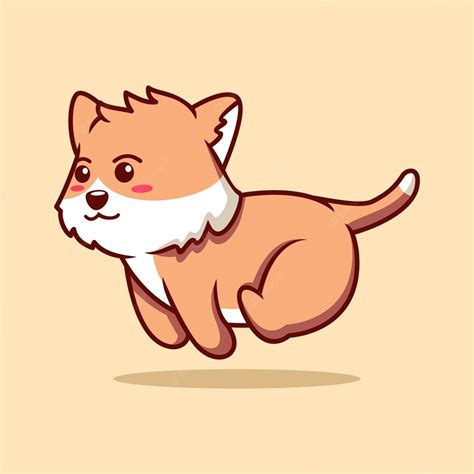 Premium Vector | Cute cat running cartoon icon illustration