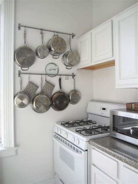 pots + pans storage | Small kitchen storage, Pan storage, Kitchen pot