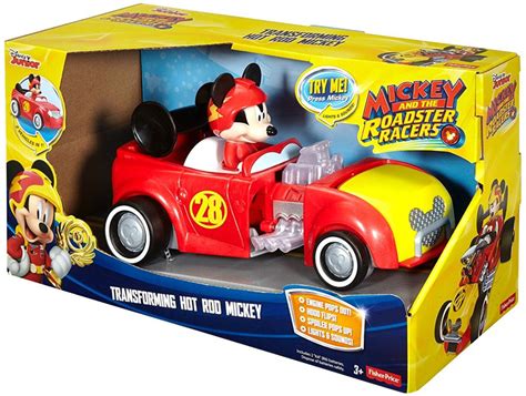 Fisher Price Disney Mickey Roadster Racers Transforming Hot Rod Mickey ...