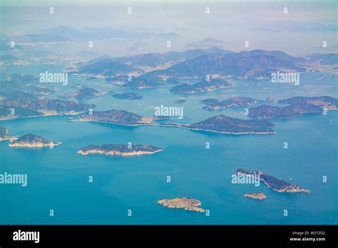 Aerial view of the beautiful Geoje Island at South Korea Stock Photo - Alamy