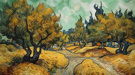 The Olive Grove By Van Gogh Background, Picture Of Van Gogh Paintings ...