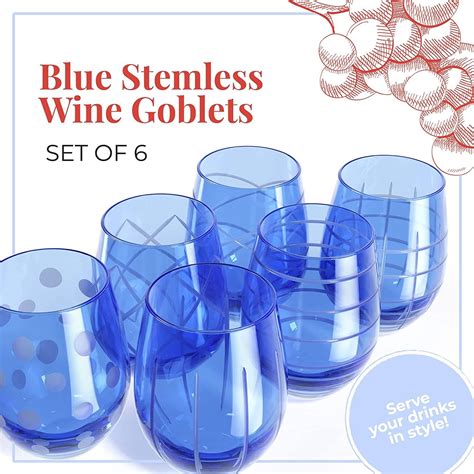 Fifth Avenue Medallion Stemless Wine Crystal Glass Set of 6 - 17 oz. - On Sale - Bed Bath ...