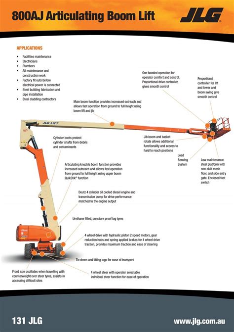 800AJ Articulating Boom Lift - JLG