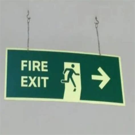 Bold Letter Aluminum Fire Safety Sign Board, Shape: Rectangular at Rs ...