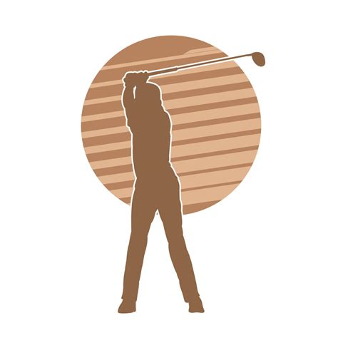 professional golfer swings a golf club. vector silhouette. 14574156 ...