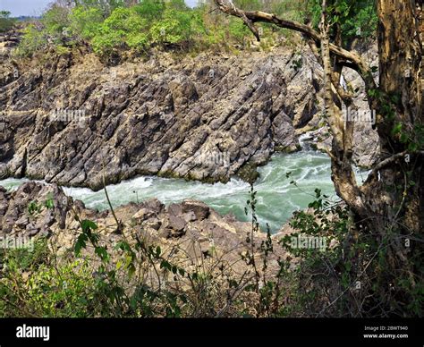 Khone Phapheng Falls in south Laos Stock Photo - Alamy