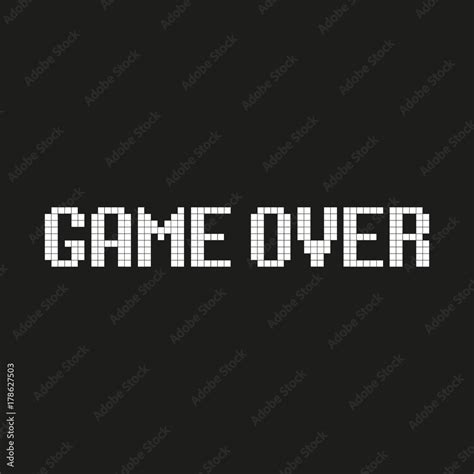 Game over. Pixel art. Vector. Stock Vector | Adobe Stock