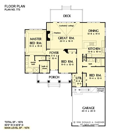 Donald Gardner Lake House Plans - The Wesley - W-DDHDG52-1467 - Donald ...