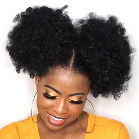 Get Two 6 inch Afro Puff Drawstring Ponytails for a Great Price