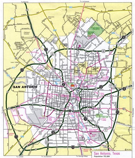 Printable Map Of San Antonio