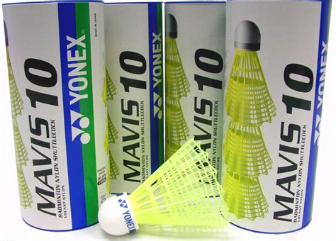 Yonex Mavis 10 Nylon Badminton Shuttles JAPAN - Qty 12 shuttle yellow