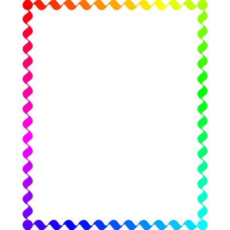 Wiggly Frame Rainbow Color | Free SVG