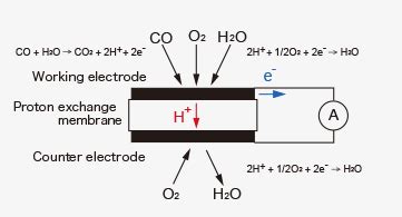 Operating principle ‐Electrochemical-type gas sensor