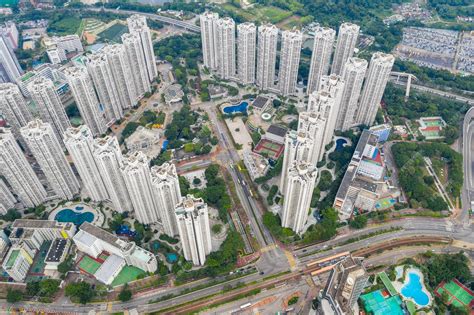 Premium Photo | Aerial view of hong kong apartment building