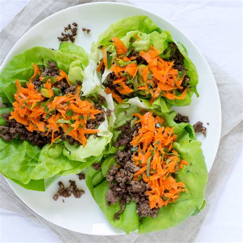 Mealime - Thai Ground Beef & Carrot Lettuce Wraps