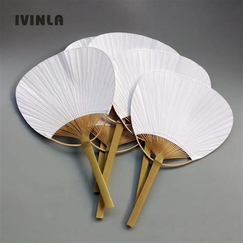 20pcs/lot,Free Shipping White Wedding Paddle Fan for wedding decoration-in Party Favors from ...