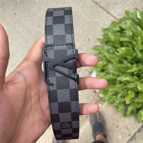 Louis Vuitton Men's Black Belt | Depop