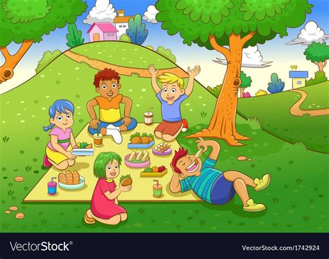 Picnic Royalty Free Vector Image - VectorStock | Picnic images, Picture composition, Picture ...