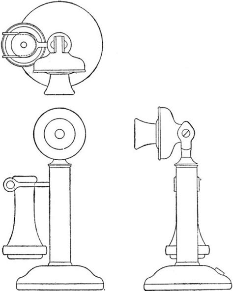 First telephone by A G B | Orthographic drawing, Interesting drawings, Orthographic projection