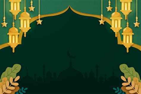 Green Islamic Background In And Gold Colors | PSD Free Download - Pikbest