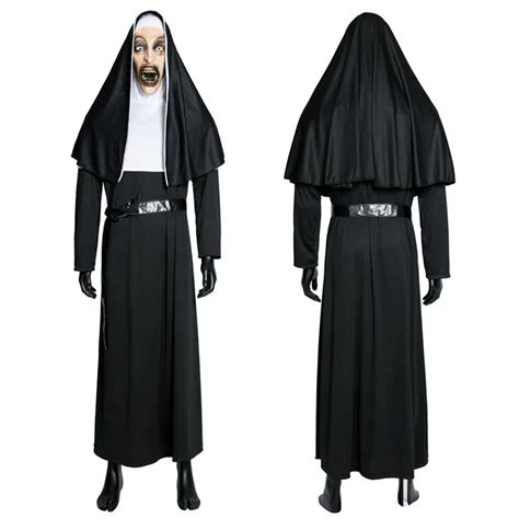 2018 The Nun Horror Mask Cosplay Valak Scary Masks with Headscarf Veil ...